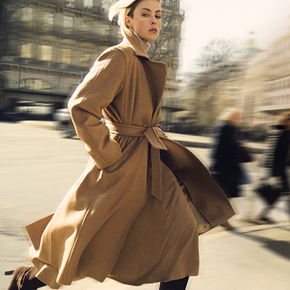 Camel logo stole, camel | Max Mara